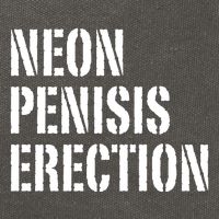 Funny Saying Neon Penisis Erection Cotton Canvas Backpack