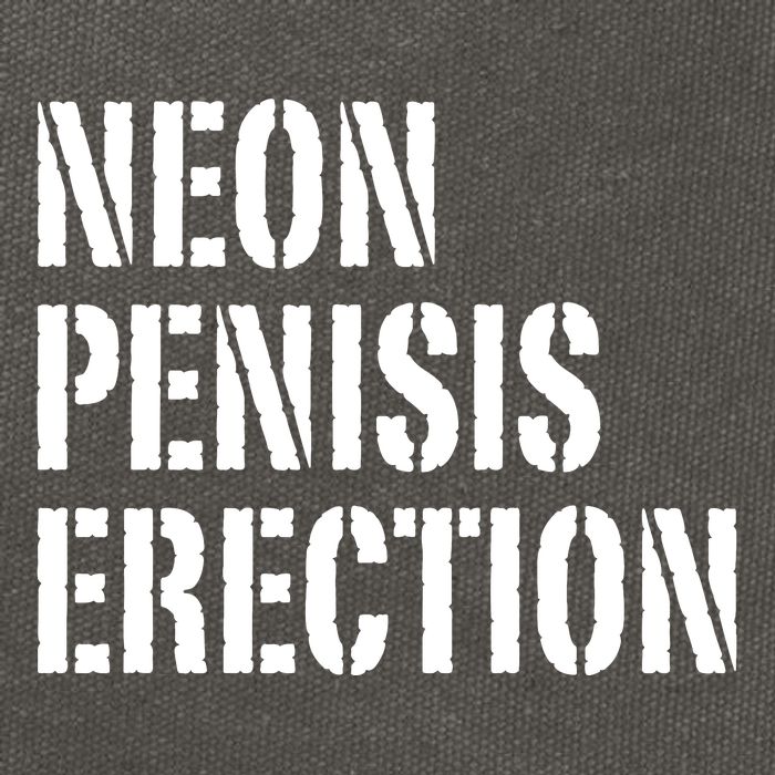 Funny Saying Neon Penisis Erection Cotton Canvas Backpack