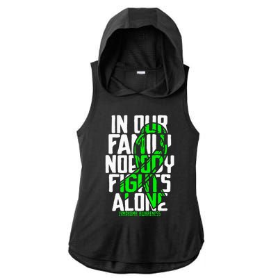 Family Support Non HodgkinS Lymphoma Cancer Awareness Ladies PosiCharge Tri-Blend Wicking Draft Hoodie Tank