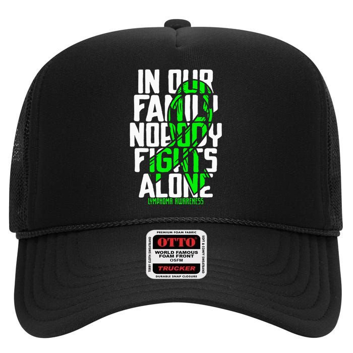 Family Support Non HodgkinS Lymphoma Cancer Awareness High Crown Mesh Back Trucker Hat