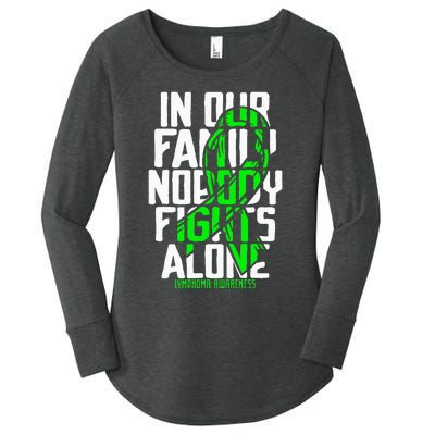 Family Support Non HodgkinS Lymphoma Cancer Awareness Women's Perfect Tri Tunic Long Sleeve Shirt