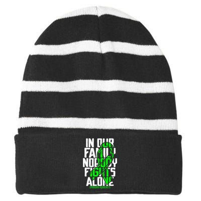 Family Support Non HodgkinS Lymphoma Cancer Awareness Striped Beanie with Solid Band