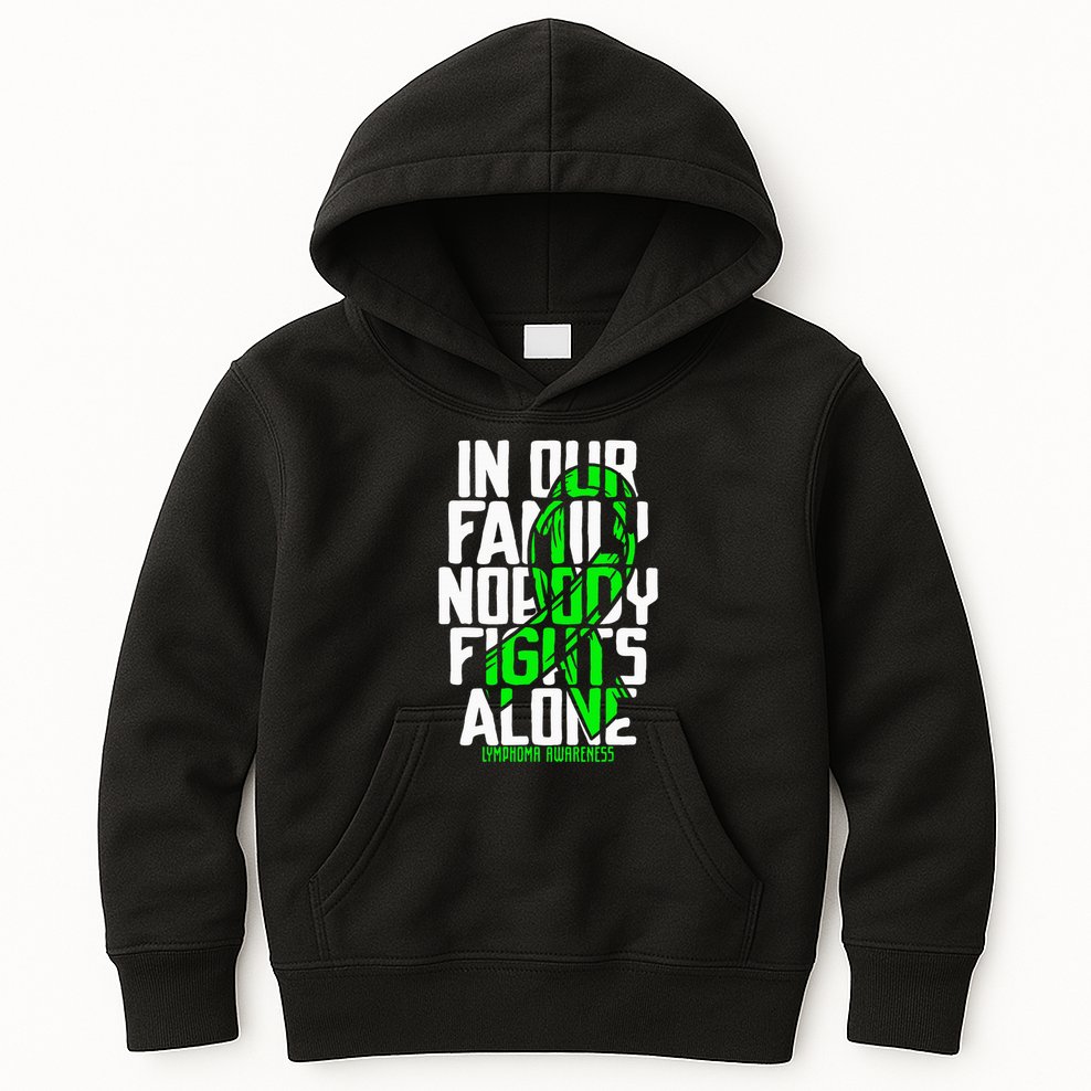 Family Support Non HodgkinS Lymphoma Cancer Awareness Kids Hoodie