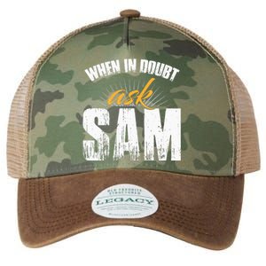 Funny Sam Name When In Doubt Ask Sam Legacy Tie Dye Trucker Hat