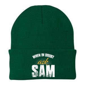 Funny Sam Name When In Doubt Ask Sam Knit Cap Winter Beanie