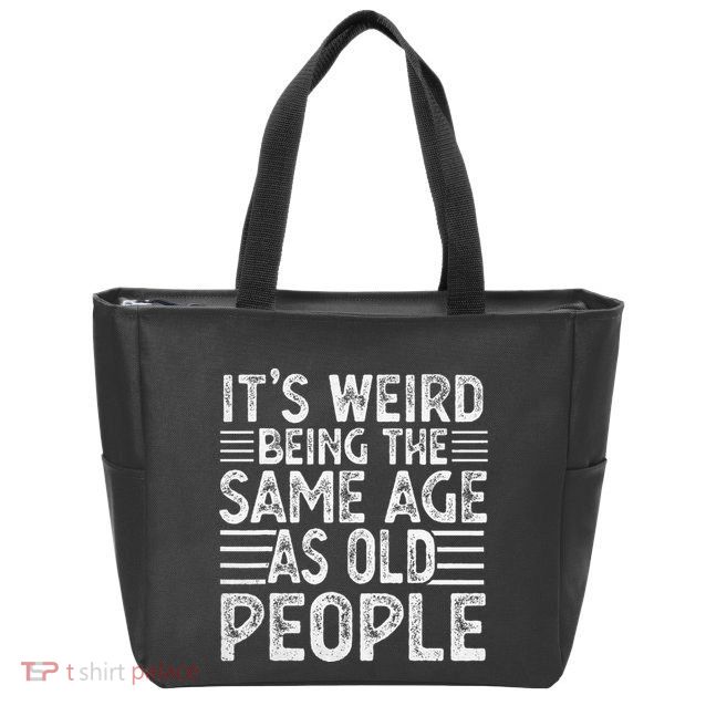 Funny Sarcastic Novelty Graphic Zip Tote Bag