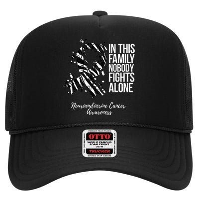 Family Support Neuroendocrine Cancer Awareness High Crown Mesh Back Trucker Hat