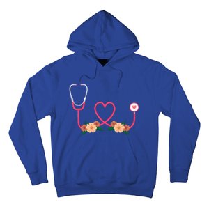 Floral Stethoscope Nurse Flower Female Doctor Gift Hoodie