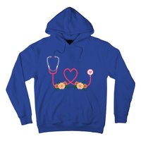 Floral Stethoscope Nurse Flower Female Doctor Gift Hoodie