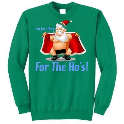 Funny Santa Nude Censored Just Here For The Ho's Sweatshirt