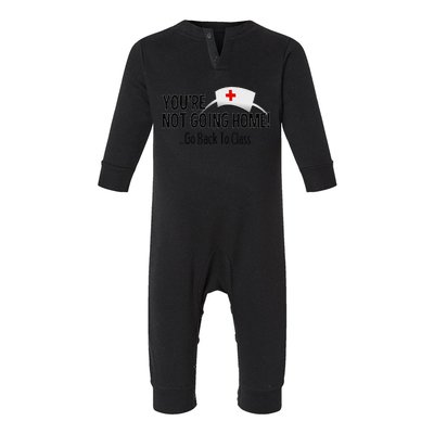 Funny School Nurse Nurses Day Appreciation Week Gift Idea Infant Fleece One Piece