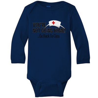 Funny School Nurse Nurses Day Appreciation Week Gift Idea Baby Long Sleeve Bodysuit