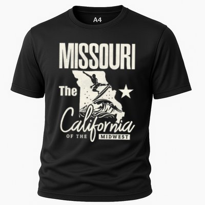 Funny State Of Missouri The California Of The Midwest Cooling Performance Crew T-Shirt