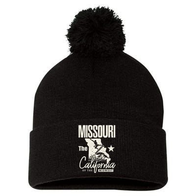 Funny State Of Missouri The California Of The Midwest Pom Pom 12in Knit Beanie