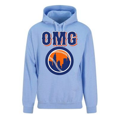 Funny Says Omg Baseball Lovers Omg Baseball Unisex Surf Hoodie