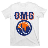 Funny Says Omg Baseball Lovers Omg Baseball T-Shirt