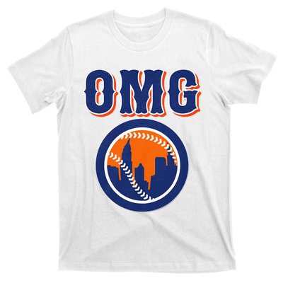 Funny Says Omg Baseball Lovers Omg Baseball T-Shirt