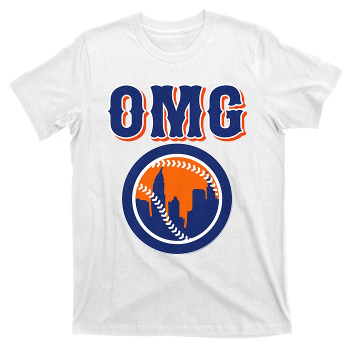 Funny Says Omg Baseball Lovers Omg Baseball T-Shirt