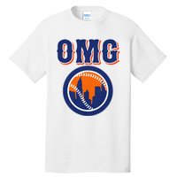 Funny Says Omg Baseball Lovers Omg Baseball Tall T-Shirt