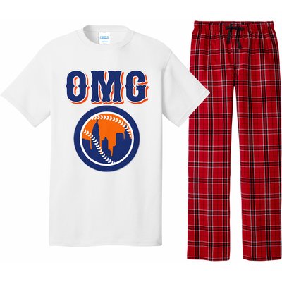 Funny Says Omg Baseball Lovers Omg Baseball Pajama Set