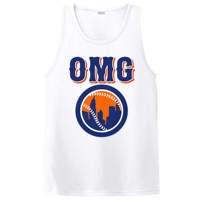 Funny Says Omg Baseball Lovers Omg Baseball PosiCharge Competitor Tank