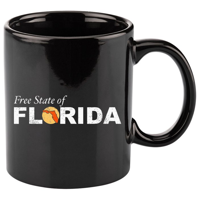 Free State Of Florida 11oz C Handle Ceramic Mug