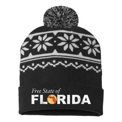 Free State Of Florida USA-Made Snowflake Beanie