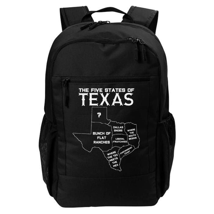 Five States Of Texas Funny Maps Of Dallas Houston Austin Backpack