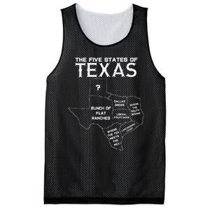 Five States Of Texas Funny Maps Of Dallas Houston Austin Mesh Reversible Basketball Jersey Tank