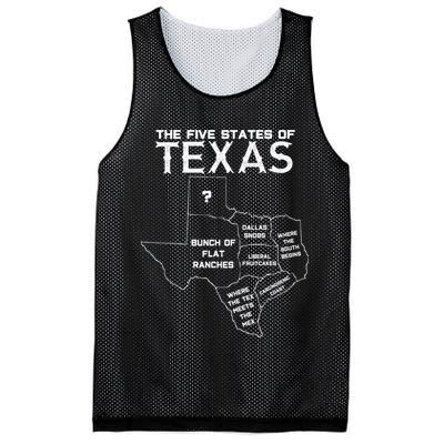 Five States Of Texas Funny Maps Of Dallas Houston Austin Mesh Reversible Basketball Jersey Tank