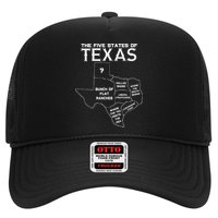 Five States Of Texas Funny Maps Of Dallas Houston Austin Hat