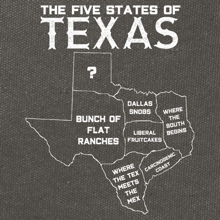Five States Of Texas Funny Maps Of Dallas Houston Austin Cotton Canvas Backpack