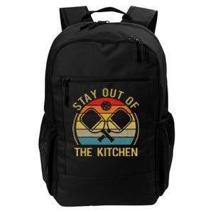 Funny Stay Out Of The Kitchen Pickleball Dad Mom Daily Commute Backpack