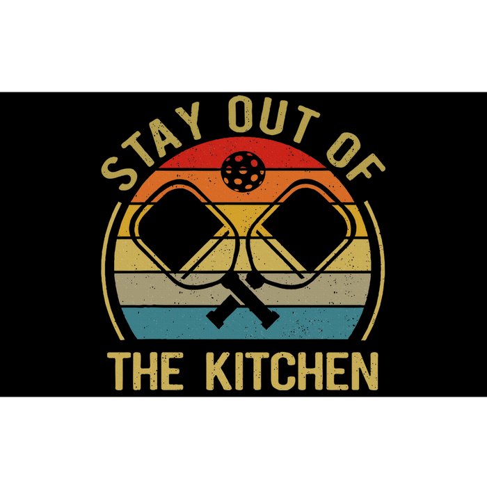 Funny Stay Out Of The Kitchen Pickleball Dad Mom Bumper Sticker