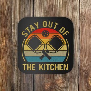 Funny Stay Out Of The Kitchen Pickleball Dad Mom Coaster