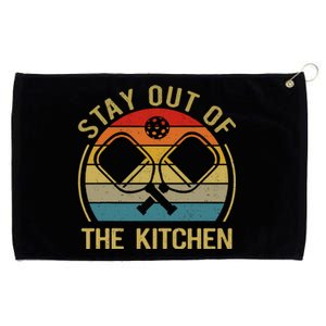 Funny Stay Out Of The Kitchen Pickleball Dad Mom Grommeted Golf Towel