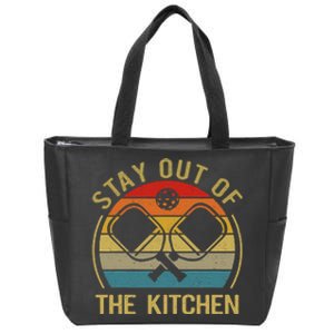 Funny Stay Out Of The Kitchen Pickleball Dad Mom Zip Tote Bag