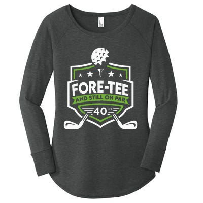 Foretee Still On Par 40th Golf Birthday Women's Perfect Tri Tunic Long Sleeve Shirt