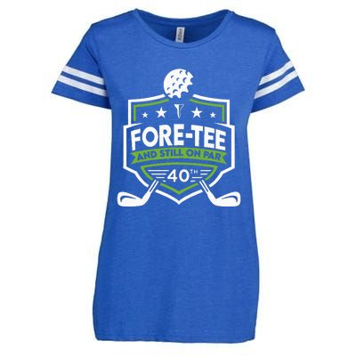 Foretee Still On Par 40th Golf Birthday Enza Ladies Jersey Football T-Shirt