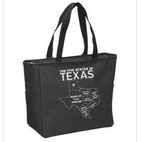 Five States Of Texas Funny Maps Of Dallas Houston Austin Zip Tote Bag