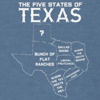 Five States Of Texas Funny Maps Of Dallas Houston Austin Garment-Dyed Sweatshirt