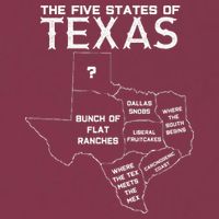 Five States Of Texas Funny Maps Of Dallas Houston Austin 16oz Travel Tumbler