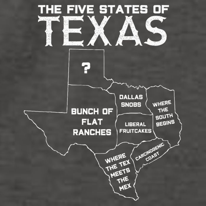 Five States Of Texas Funny Maps Of Dallas Houston Austin Vector Backpack
