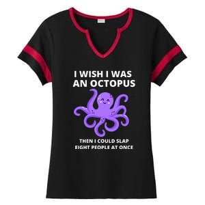 Funny Sarcastic Octopus Gift Ladies Halftime Notch Neck Tee