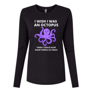 Funny Sarcastic Octopus Gift Womens Cotton Relaxed Long Sleeve T-Shirt