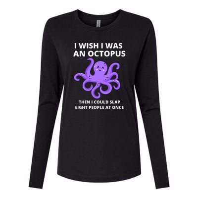 Funny Sarcastic Octopus Gift Womens Cotton Relaxed Long Sleeve T-Shirt