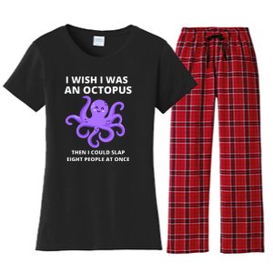 Funny Sarcastic Octopus Gift Women's Flannel Pajama Set