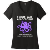 Funny Sarcastic Octopus Gift Women's V-Neck T-Shirt