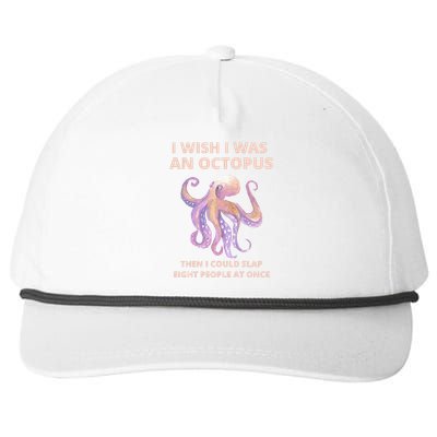 Funny Sarcastic Octopus Gift Snapback Five-Panel Rope Hat