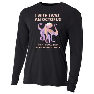 Funny Sarcastic Octopus Gift Cooling Performance Long Sleeve Crew